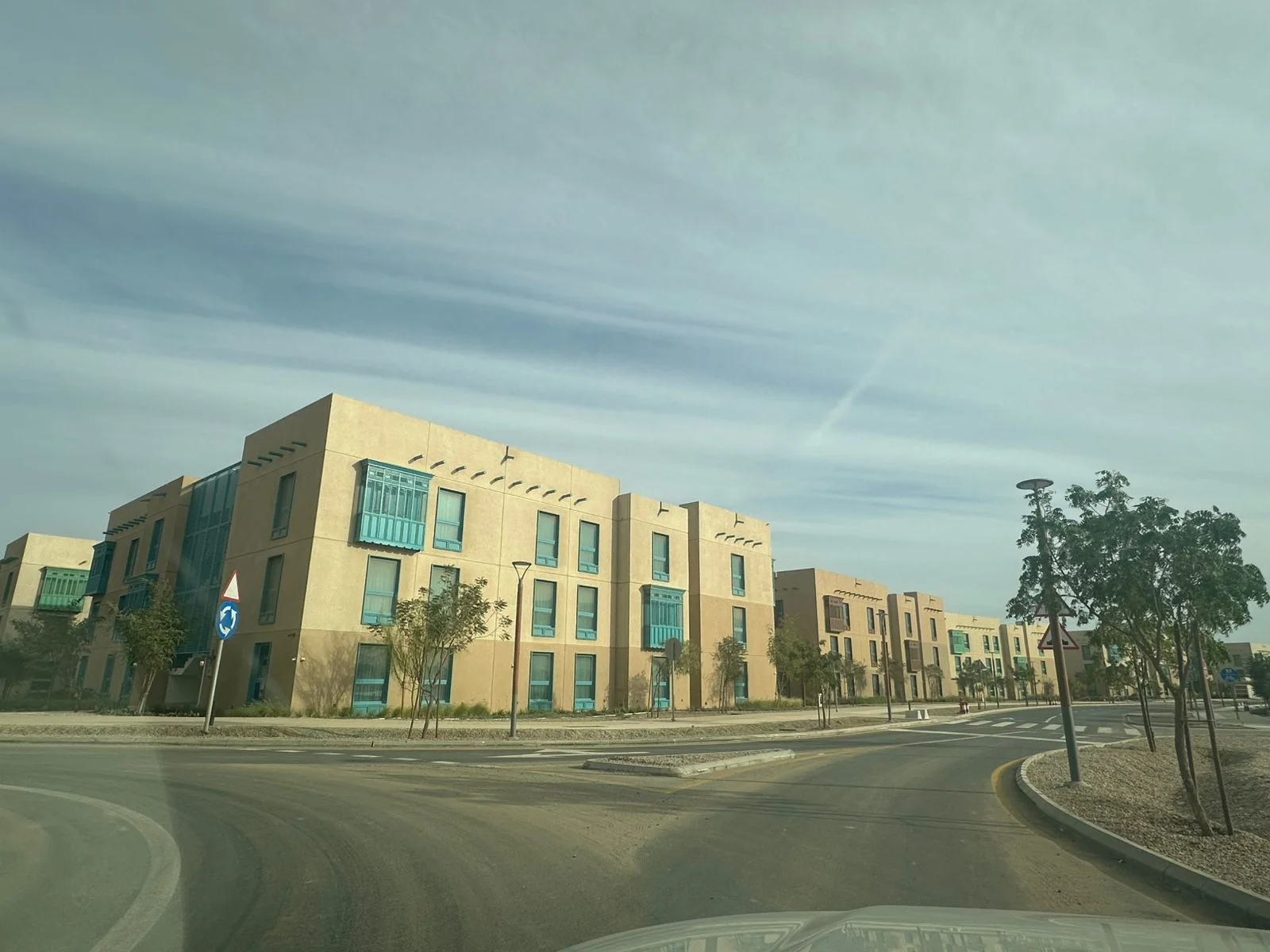 Staff village buildings and access road