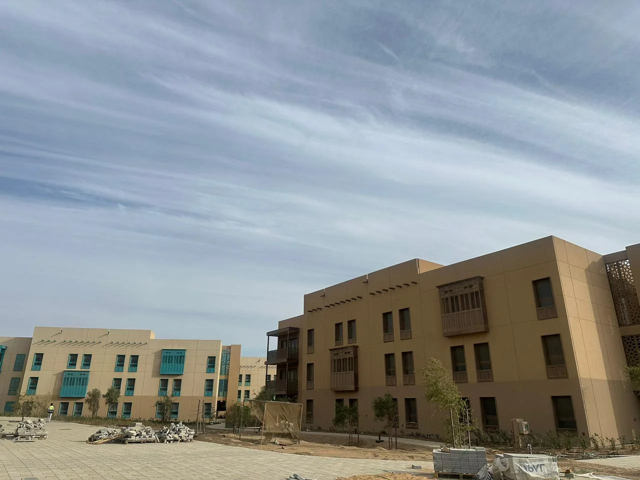 Residential blocks at the staff village